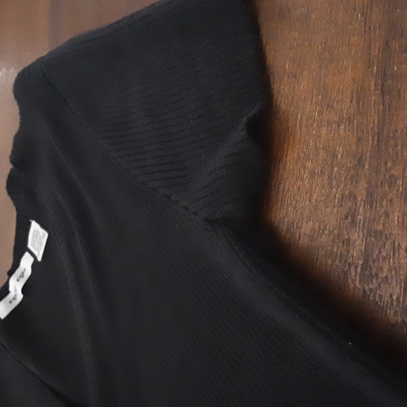 Black Ribbed Knit Top - Picture 2 of 5